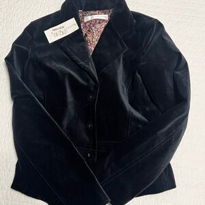 Dana Buchman Elegant Black Velvet Blazer